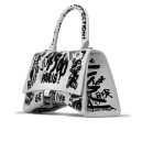 Balenciaga Hourglass Small Handbag Graffiti in White 5937500GUSA2000