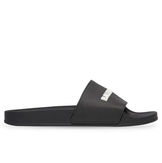 Balenciaga Pool Slide Sandal in Black White 565826W1S801006