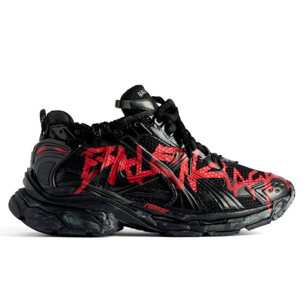 Balenciaga Runner Graffiti Black Red 772774W3RBQ1060