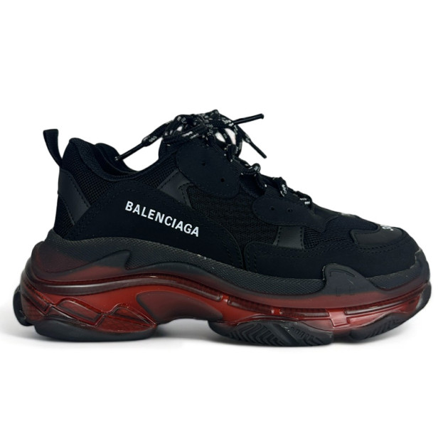 Balenciaga Triple S Clear Sole Black Red