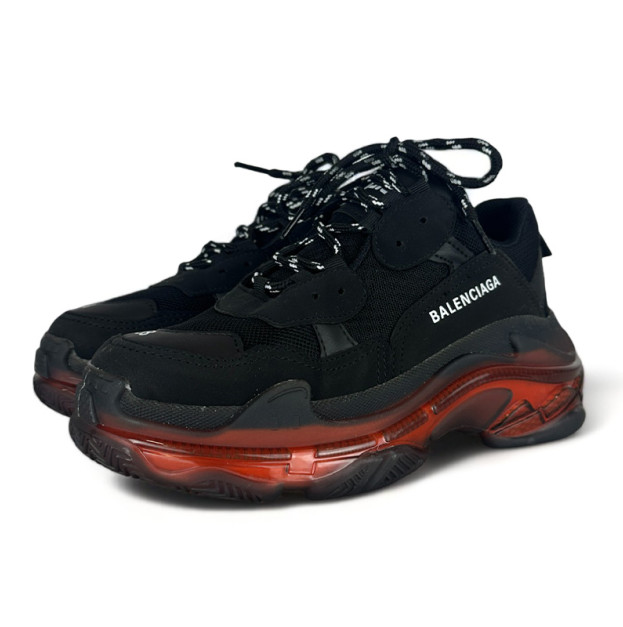 Balenciaga Triple S Clear Sole Black Red