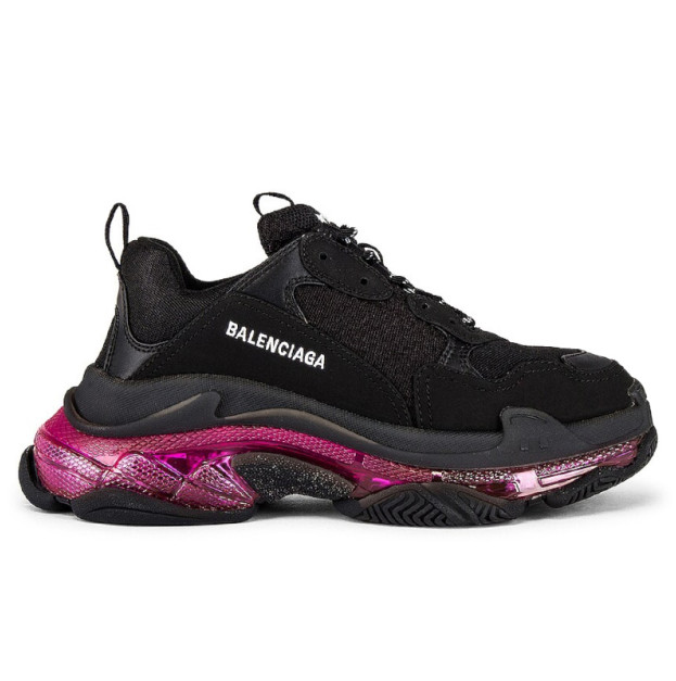 Balenciaga Triple S Clear Sole Black Pink 541624W2FR11053